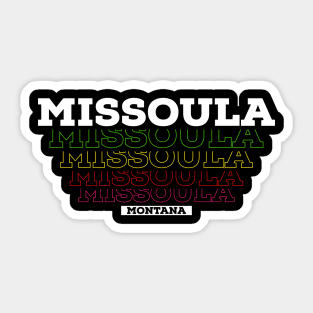 I Love Missoula Montana USA Vintage Sticker